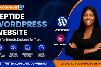build fda compliant peptide website peptide wordpress website biotech website
