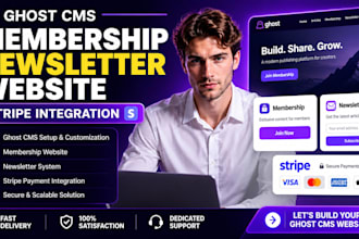 build ghost cms website membership website ghost newsletter stripe integration