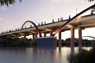 design realistic 3d bridges, flyovers and highway structures