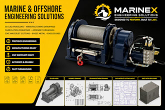 design ship boat offshore equipment cnc waterjet cutting enclosures in fusion360