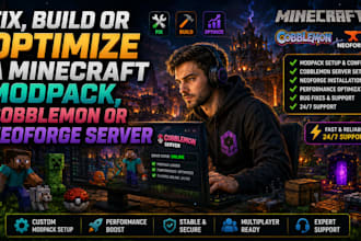 fix, build or optimize a minecraft modpack, cobblemon or neoforge server