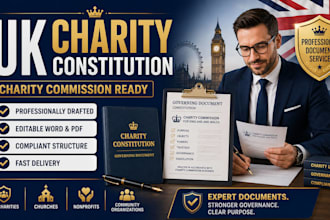 draft UK charity constitution for charity commission registration