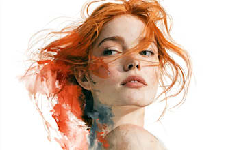 minimalist watercolor portraits from your photos