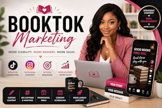 be your booktok social media manager for book promotion and author marketing