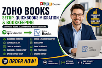 setup zoho books migration from quickbooks and bookkeeping on zoho books