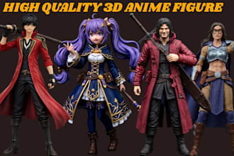 sculpt 3d anime figure action figure toy figurine 3d bust statue for 3d printing