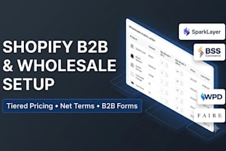 setup shopify wholesale pricing discount wpd b2b faire sami sparklayer bss clay