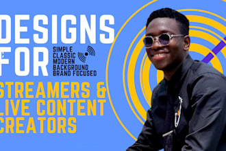 design streamers twitch emotes, overlay, kick, tiktok and merch
