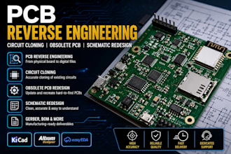 do pcb reverse engineering, circuit cloning, obsolete pcb and schematic redesign