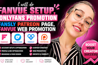 do fanvue setup, onlyfans promotion fansly patreon page, fanvue web promotion
