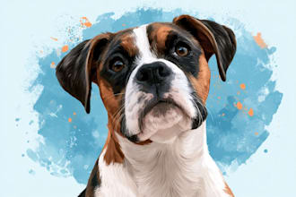 draw custom pet portrait, digital pet, pet drawing