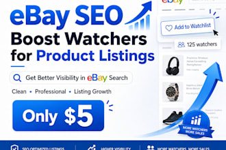 do ebay SEO and optimize product listings for more watchers