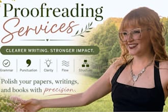 proofread and edit writings, papers, and books