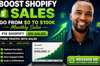 boost shopify sales dropshipping marketing ig fb ads tiktok shopify SEO expert