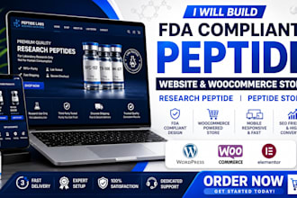 build fda compliant peptide website, woocommerce peptide store