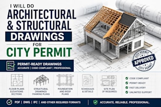 do architectural, structural drawings for city permit