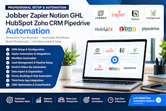 jobber gohighlevel hubspot makecom buildertrend zoho CRM pipedrive saleforce