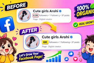 organic facebook marketing promotion by real followers
