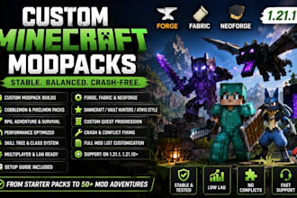 create minecraft modpack forge fabric neoforge pixelmon cobblemon rpg server