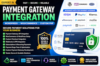 integrate stripe, paypal, klarna, razorpay, paystack and custom payment gateways