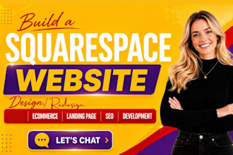 build squarespace website design ecommerce landing page SEO website development