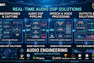 develop audio dsp, noise reduction, speech processing and vad