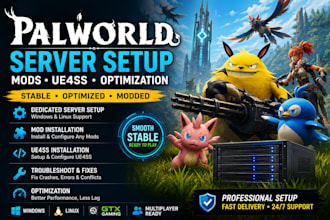 setup palworld server palworld mods gtx gaming ue4ss configure dedicated server