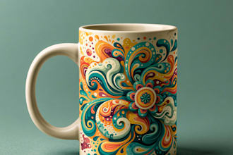draw coffee mug design