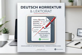 proofread and fix your german text like a native
