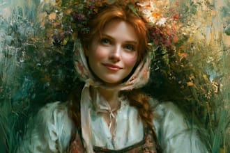 draw digital realistic oil portrait painting