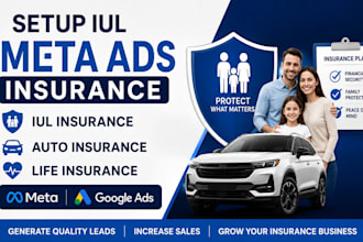 setup iul meta ads insurance auto insurance life insurance meta and google ads