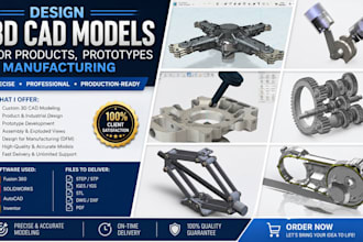 design 3d cad models for products, prototypes and manufacturing