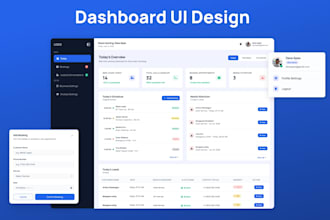 do ai dashboard, CRM and admin panel and saas UI UX design