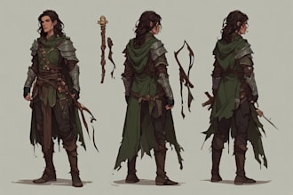 illustrate a marvelous rpg dnd character art