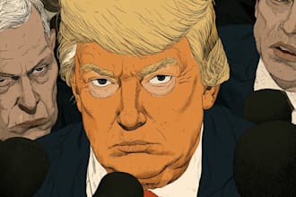 stunning digital political cartoon for political cartoon