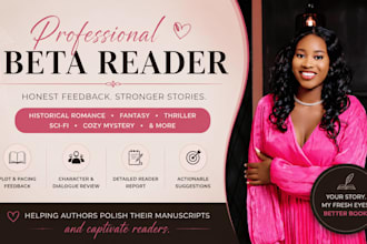 be your historical romance beta reader, beta read fantasy thriller, beta reader