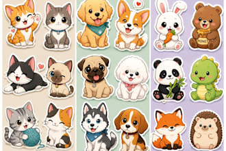 design custom cute stickers, logo stickers and printable sticker designs