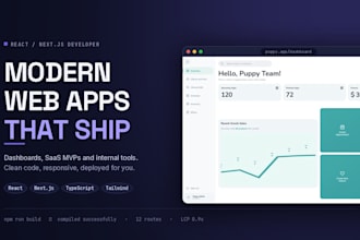 develop a modern web app with react and next js