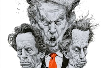 create digital political cartoon for political