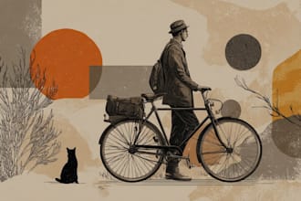 draw artwork with vintage illustration style