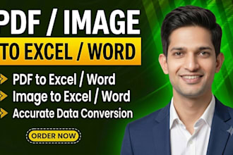 convert PDF or image to word and excel