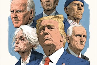 create digital political cartoon for political cartoon