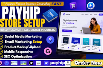 setup payhip, pensight, payhip website to sell digital product, linktree