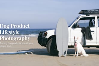 shoot dog outdoor lifestyle photo for your dog product