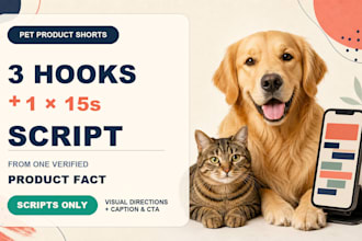 write tiktok scripts for pet product videos