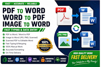 convert PDF to word, word to PDF, image to word