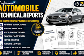 create professional automobile technical reports