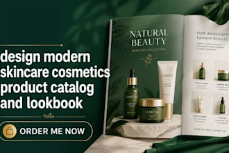 design modern skincare cosmetics product catalog and lookbook