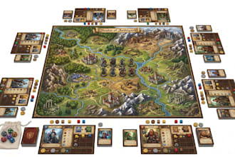 design custom board game cards, game board, tokens and print ready assets