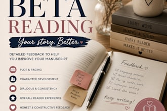 beta read your manuscript with honest feedback
